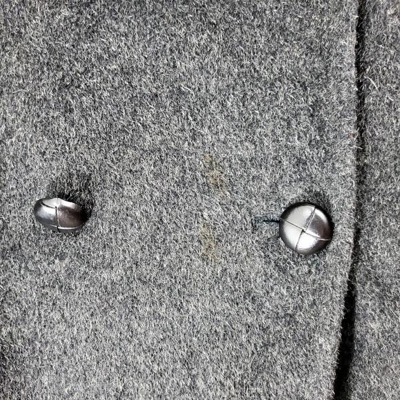 VTG 90s Laura Ashley British Wool Mohair Pea Coat - Picture 2 of 7